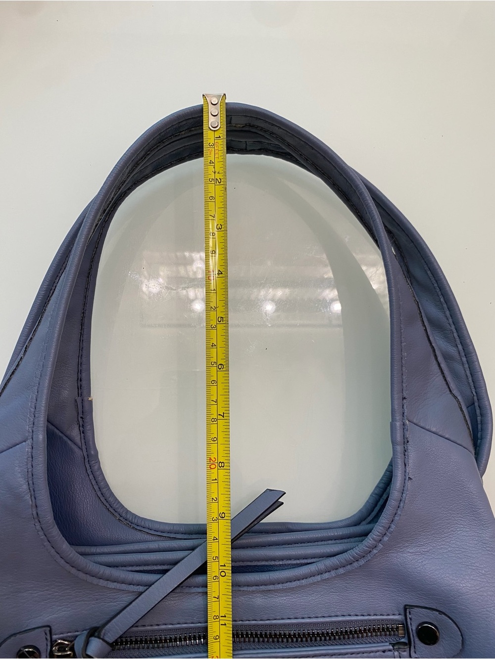Simply Vera Vera Wang Sidekick Hobo Bag Slate Blue Slouchy Shoulder Purse - Picture 17 of 17